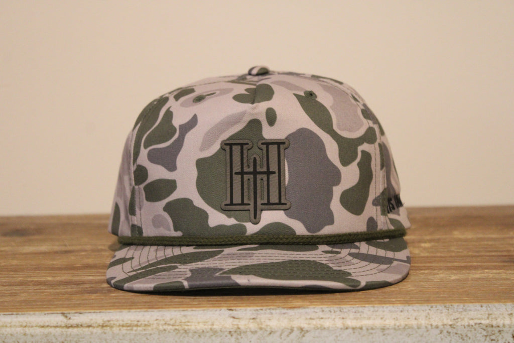 Grey & Green Camo Hat
