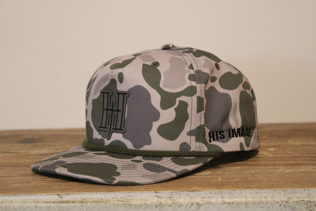 Grey & Green Camo Hat