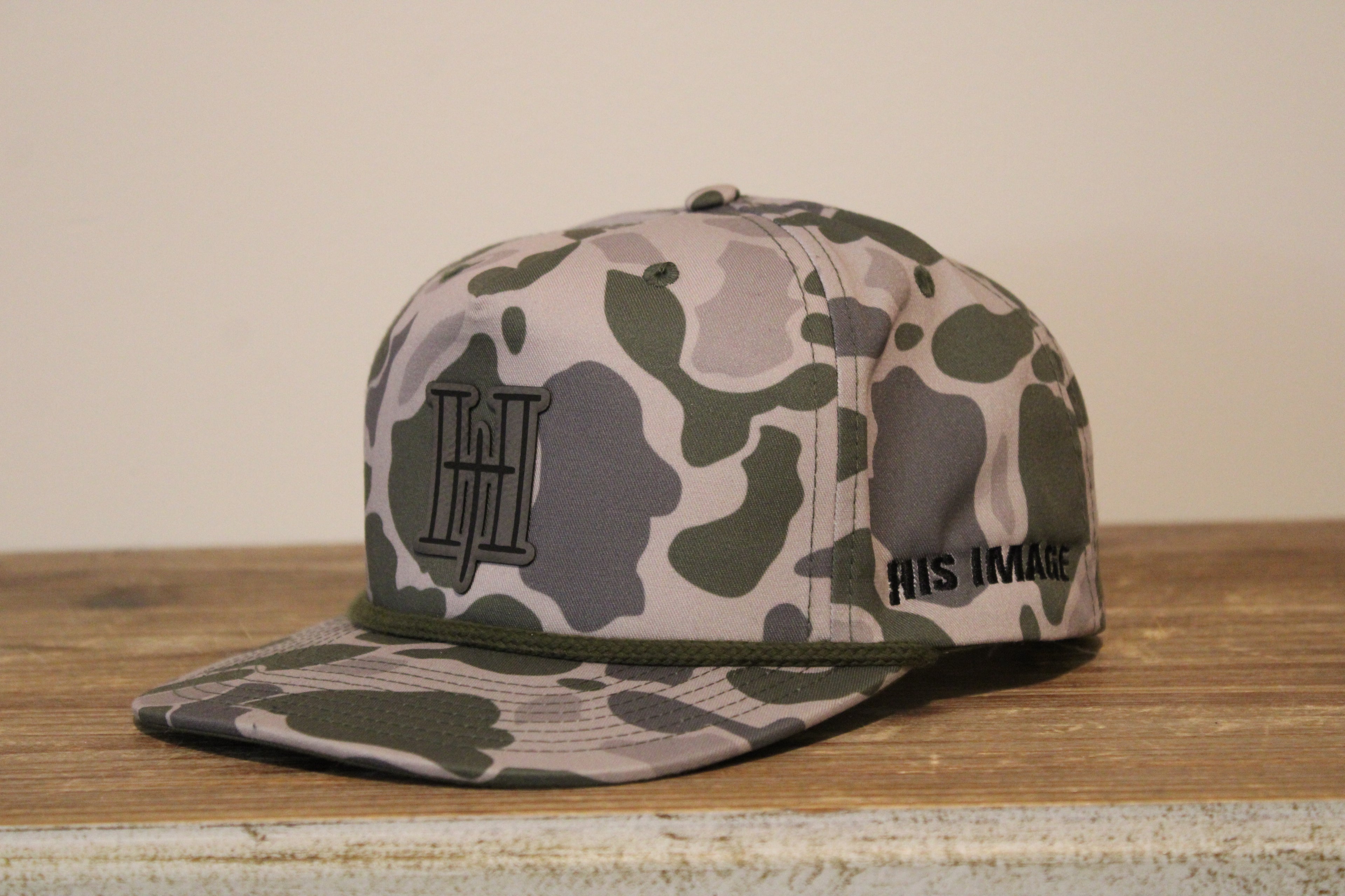 Grey & Green Camo Hat