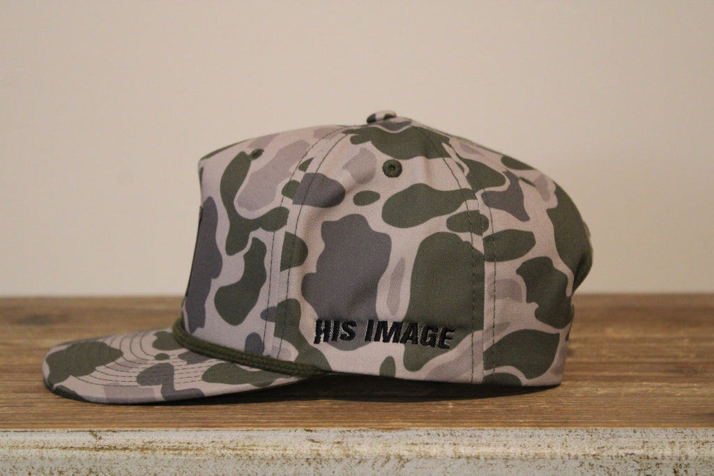 Grey & Green Camo Hat