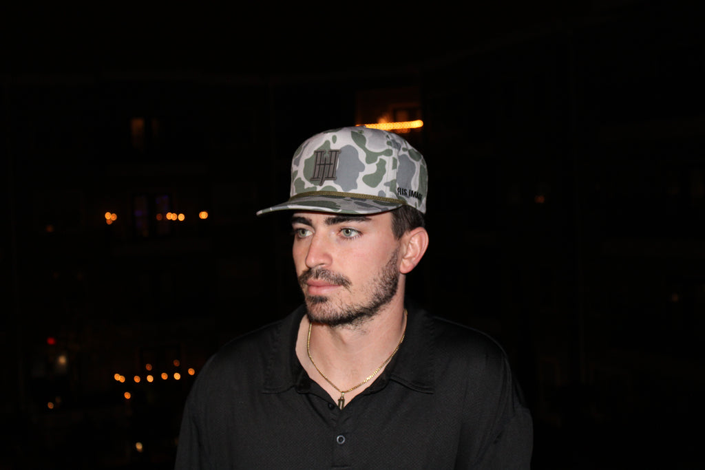 Grey & Green Camo Hat