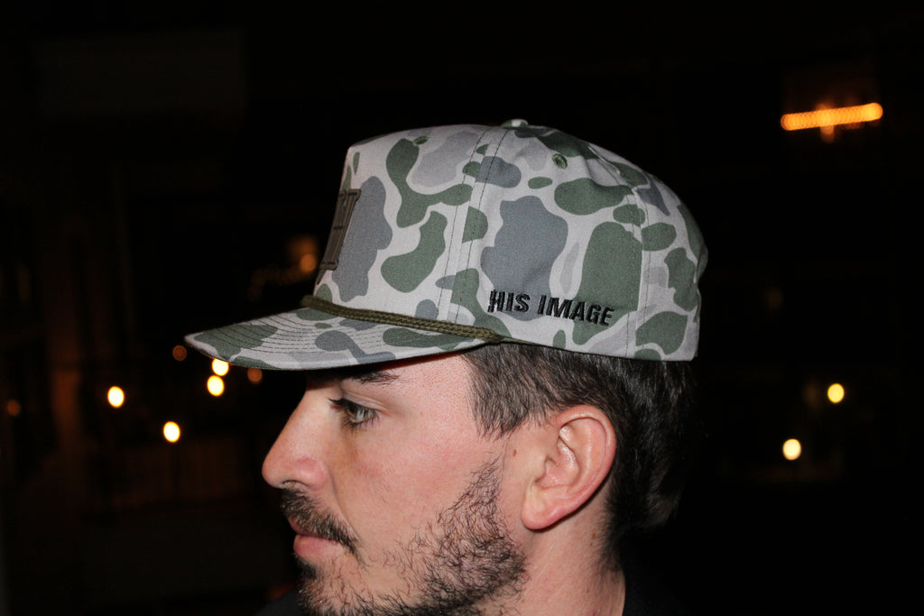 Grey & Green Camo Hat